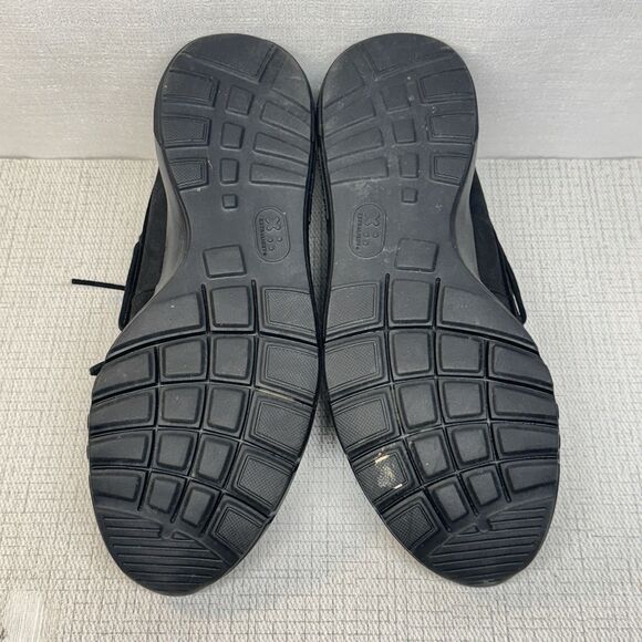 THURSDAY BOOT CO. Nubuck Matte Black Leather Handsewn Runner Boat Shoes 12 - Picture 5 of 7